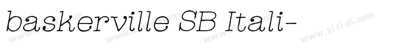baskerville SB Itali字体转换